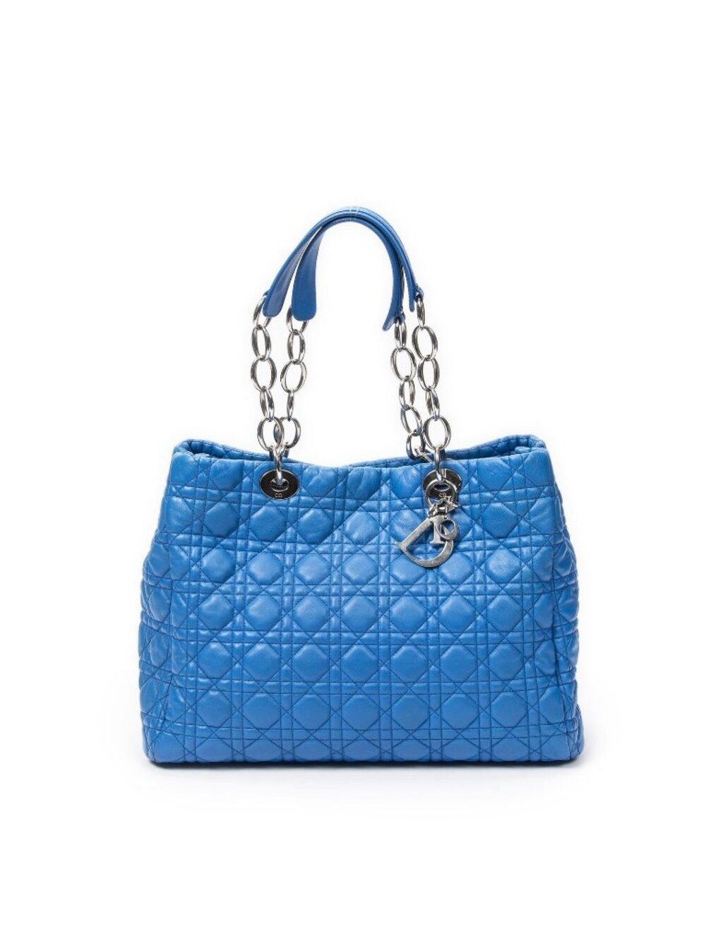 Dior Soft Shopping Tote Blue Canada Lambskin Leather